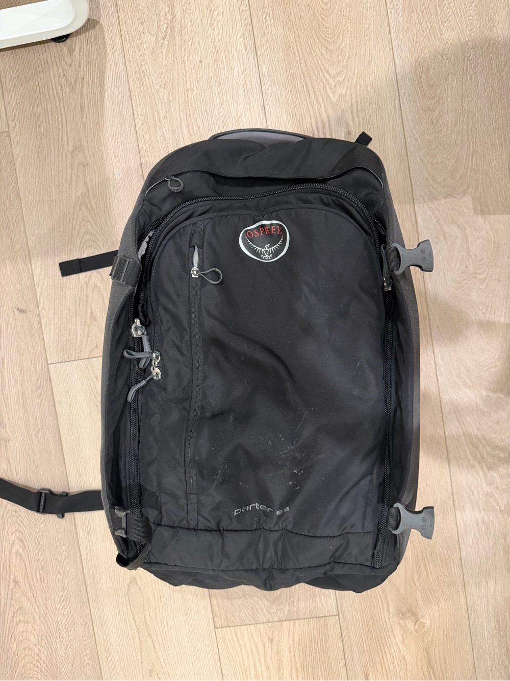 Osprey Black Porter 65 Travel Backpack